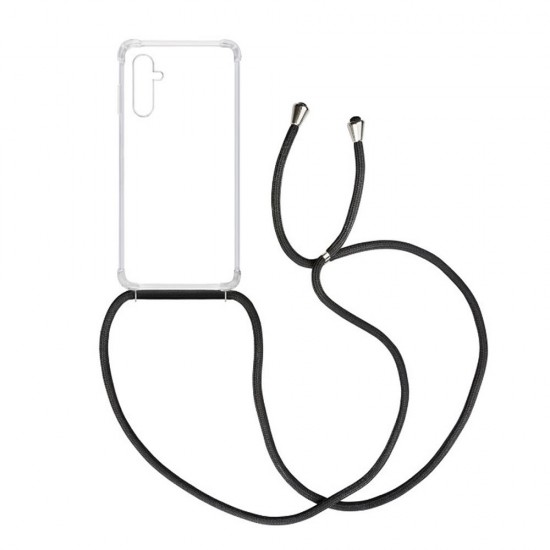 Capa Silicone Anti-Choque Samsung Galaxy A14 4g/5g Transparente Com Corda