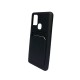 Funda De Gel De Silicona Negro Samsung Galaxy A21S Con Bolsillo Para Tarjetas
