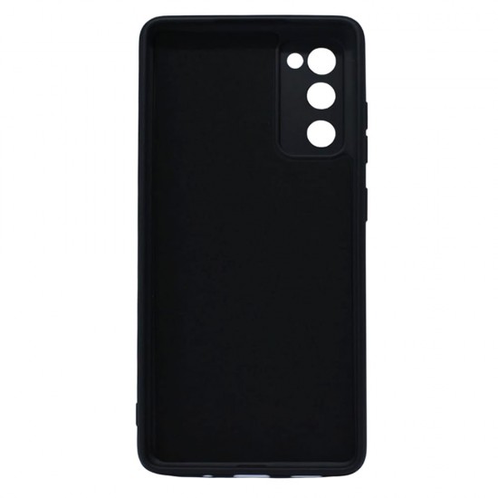 Capa Silicone Gel Samsung Galaxy S20 Fe Preto Com Protetor De Câmera Robusta