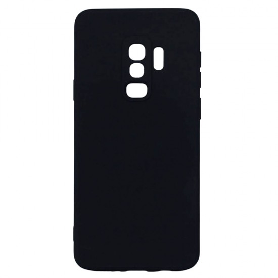 Capa Silicone Gel Samsung Galaxy S9 Plus Preto Com Protetor De Câmera Robusta