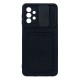 Capa Silicone Gel Samsung Galaxy A32 5g A326 Preto Com Protetor De Câmera E Bolsa Para Cartão Capa Silicone Gel Samsung Galaxy A32 5g A326 Preto Com Protetor De Câmera E Bolsa Para Cartão