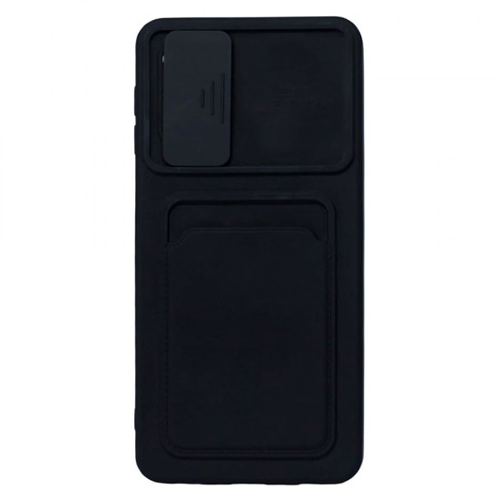 Capa Silicone Gel Samsung Galaxy A32 5g A326 Preto Com Protetor De Câmera E Bolsa Para Cartão Capa Silicone Gel Samsung Galaxy A32 5g A326 Preto Com Protetor De Câmera E Bolsa Para Cartão