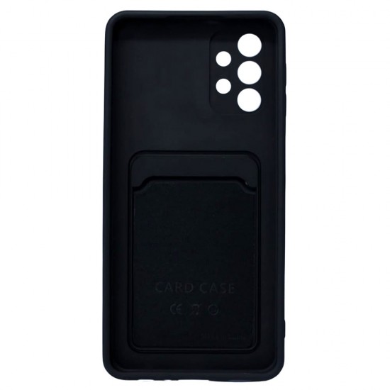 Capa Silicone Gel Samsung Galaxy A32 5g A326 Preto Com Protetor De Câmera E Bolsa Para Cartão Capa Silicone Gel Samsung Galaxy A32 5g A326 Preto Com Protetor De Câmera E Bolsa Para Cartão