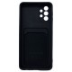 Capa Silicone Gel Samsung Galaxy A32 5g A326 Preto Com Protetor De Câmera E Bolsa Para Cartão Capa Silicone Gel Samsung Galaxy A32 5g A326 Preto Com Protetor De Câmera E Bolsa Para Cartão