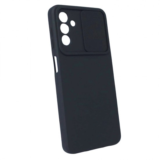 Capa Silicone Gel Samsung Galaxy A13 5g/A136 Preto Com Protetor De Câmera E Janela Deslizante