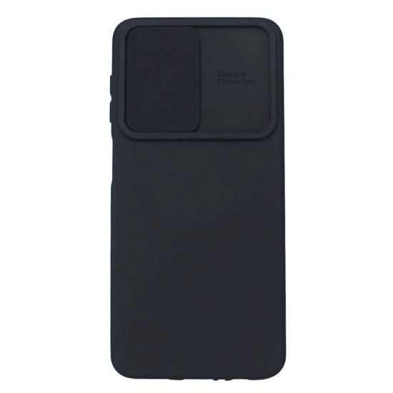 Capa Silicone Gel Samsung Galaxy A13 5g/A136 Preto Com Protetor De Câmera E Janela Deslizante