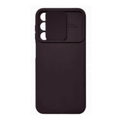 Capa Silicone Gel Samsung Galaxy A13 4g Preto Com Protetor De Câmera E Janela Deslizante