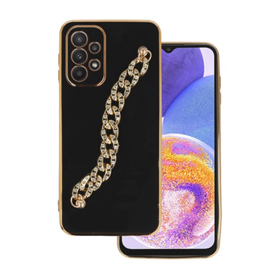 Capa Silicone Gel Samsung Galaxy A23 4g/5g Preto Com Protetor De Câmera E Corrente Design 4 Capa Silicone Gel Samsung Galaxy A23 4g/5g Preto Com Protetor De Câmera E Corrente Design 4