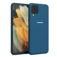 Capa Silicone Gel Samsung Galaxy A12 Azul Premium