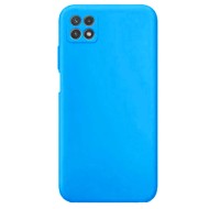 Capa Silicone Gel Samsung Galaxy A22 5g A226 Azul Com Protetor De Câmera Robusta