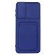 Samsung Galaxy A32 5G A326 Blue With Camera Protector And Pocket For Cards Silicone Gel Case