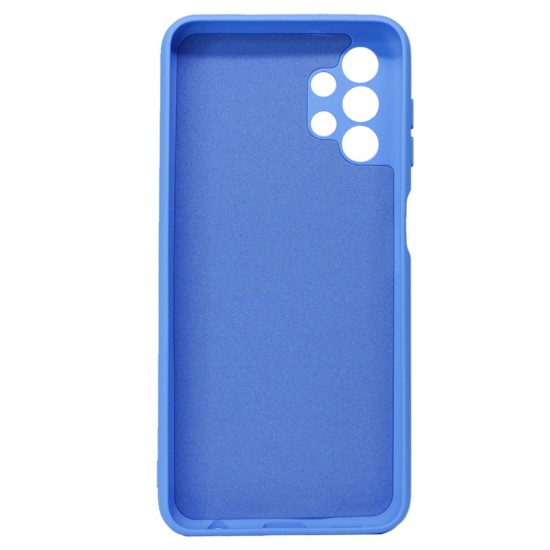 Capa Silicone Gel Samsung Galaxy A13 4g/ A135 Azul Com Protetor De Câmera Robusta