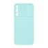 Capa Silicone Gel Samsung Galaxy A25 5g/A24 4g Verde Turquesa Com Protetor De Câmera E Janela Deslizante