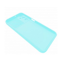 Capa Silicone Gel Samsung Galaxy A25 5g/A24 4g Verde Turquesa Com Protetor De Câmera E Janela Deslizante