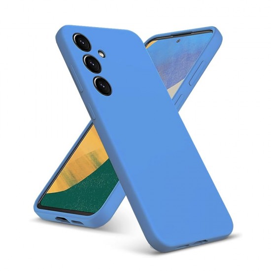 Capa Silicone Samsung Galaxy S24 Plus Azul Com Protetor De Câmera Robusta Capa Silicone Samsung Galaxy S24 Plus Azul Com Protetor De Câmera Robusta