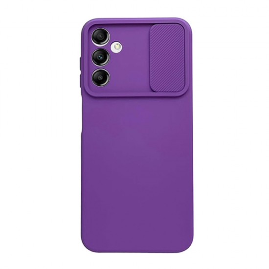 Capa Silicone Gel Samsung Galaxy A14 4g/5g Roxo Com Protetor De Câmera E Janela Deslizante Capa Silicone Gel Samsung Galaxy A14 4g/5g Roxo Com Protetor De Câmera E Janela Deslizante