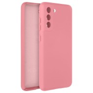 Samsung Galaxy S21 Pink With Camera Protector Silicone Gel Case
