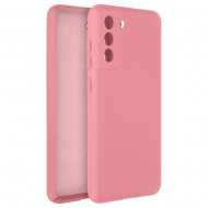 Samsung Galaxy S21 Pink With Camera Protector Silicone Gel Case