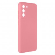 Capa Silicone Gel Samsung Galaxy S21 Rosa Com Protetor De Camera