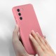 Capa Silicone Gel Samsung Galaxy S21 Rosa Com Protetor De Camera