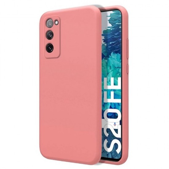 Capa Silicone Samsung Galaxy S20 Fe Rosa Com Protetor De Câmera Robusta Capa Silicone Samsung Galaxy S20 Fe Rosa Com Protetor De Câmera Robusta