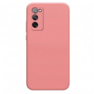 Capa Silicone Gel Samsung Galaxy S20 Fe Rosa Com Protetor De Câmera Robusta