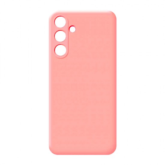 Capa Silicone Samsung Galaxy A35 Rosa Com Protetor De Câmera