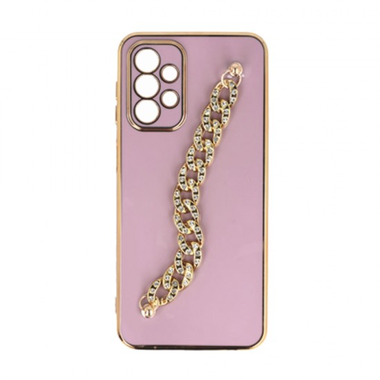 Capa Silicone Gel Samsung Galaxy A23 4g/5g Rosa Com Protetor De Câmera E Corrente Design 4 Capa Silicone Gel Samsung Galaxy A23 4g/5g Rosa Com Protetor De Câmera E Corrente Design 4