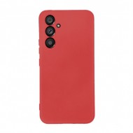 Capa Silicone Samsung Galaxy S24 Vermelho Com Protetor De Câmera Robusta