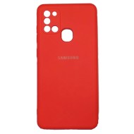 Capa Silicone Gel Samsung Galaxy A21s Vermelho Protetor De Camera
