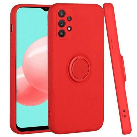Capa Silicone Gel Samsung Galaxy A33 5g Vermelho Com Protetor De Câmera, Anel De Dedo E Corda Capa Silicone Gel Samsung Galaxy A33 5g Vermelho Com Protetor De Câmera, Anel De Dedo E Corda