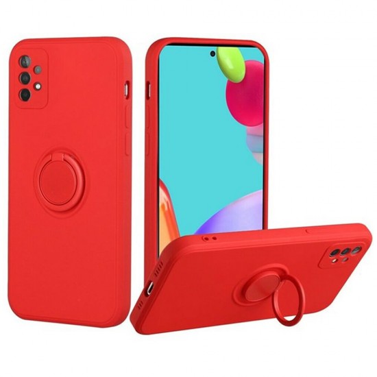 Capa Silicone Gel Samsung Galaxy A33 5g Vermelho Com Protetor De Câmera, Anel De Dedo E Corda Capa Silicone Gel Samsung Galaxy A33 5g Vermelho Com Protetor De Câmera, Anel De Dedo E Corda