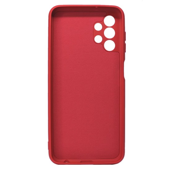 Capa Silicone Gel Samsung Galaxy A13 4g/A135 Vermelho Com Protetor De Câmera Robusta