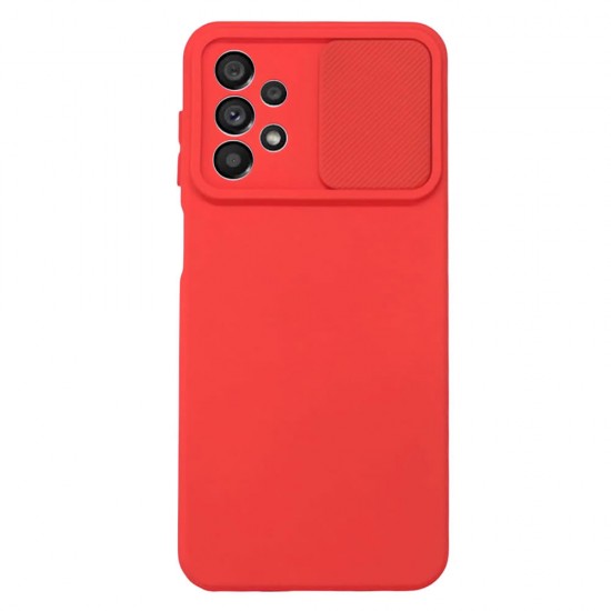 Samsung Galaxy A23 4G/5G Red With Camera Protector And Sliding Window Silicone Gel Case Samsung Galaxy A23 4G/5G Red With Camera Protector And Sliding Window Silicone Gel Case