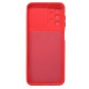 Capa Silicone Gel Samsung Galaxy A23 4g/5g Vermelho Com Protetor De Câmera E Janela Deslizante