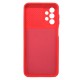 Capa Silicone Gel Samsung Galaxy A23 4g/5g Vermelho Com Protetor De Câmera E Janela Deslizante