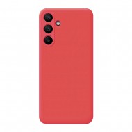 Capa Silicone Samsung Galaxy A35 Vermelho Com Protetor De Câmera