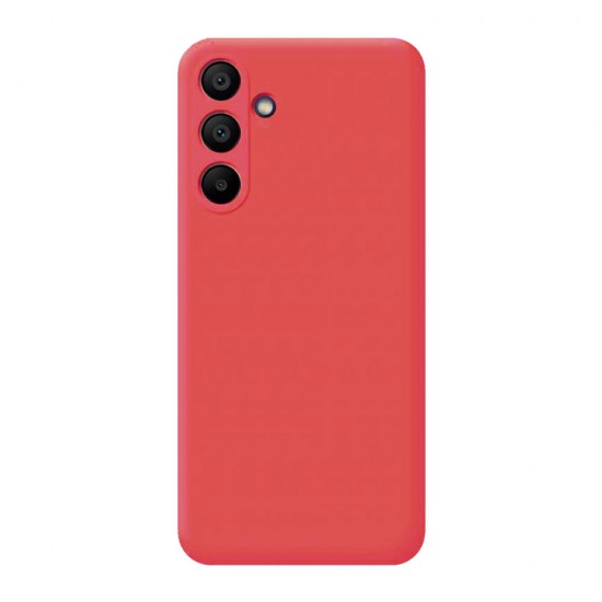 Capa Silicone Samsung Galaxy A35 Vermelho Com Protetor De Câmera