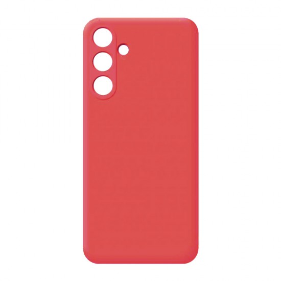 Capa Silicone Samsung Galaxy A35 Vermelho Com Protetor De Câmera