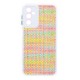 Capa Silicone Gel Samsung Galaxy A54 5g Branco Tecido Tweed Com Protetor De Câmera Capa Silicone Gel Samsung Galaxy A54 5g Branco Tecido Tweed Com Protetor De Câmera