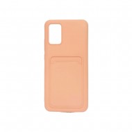 Capa Silicone Gel Samsung Galaxy A02s Rosa Clara Bolsa Para Cartão