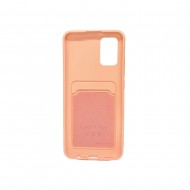 Capa Silicone Gel Samsung Galaxy A02s Rosa Clara Bolsa Para Cartão