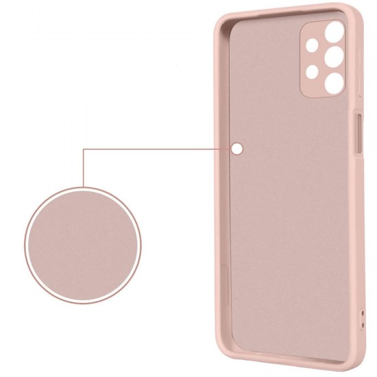 Samsung Galaxy A33 5g Light Pink With Camera Protector, Ring And String Silicone Gel Case