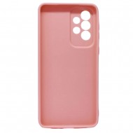 Capa Silicone Gel Samsung Galaxy A33 5g Rosa Com Protetor De Câmera