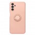 Samsung Galaxy A13 5G Light Pink With Camera Protector, Ring And String Silicone Gel Case