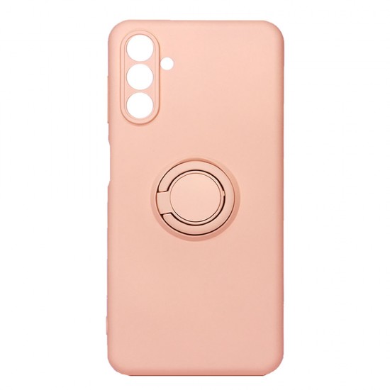 Samsung Galaxy A13 5G Light Pink With Camera Protector, Ring And String Silicone Gel Case Samsung Galaxy A13 5G Light Pink With Camera Protector, Ring And String Silicone Gel Case