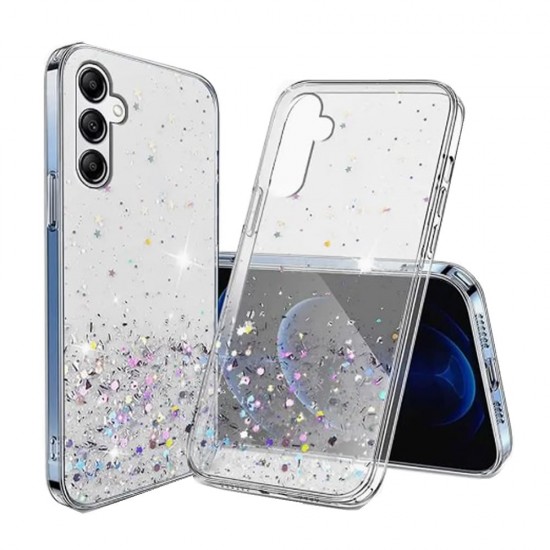 Capa Silicone Com Desenho Bling Glitter Samsung Galaxy A24 4g/A25 5g Transparente Capa Silicone Com Desenho Bling Glitter Samsung Galaxy A24 4g/A25 5g Transparente