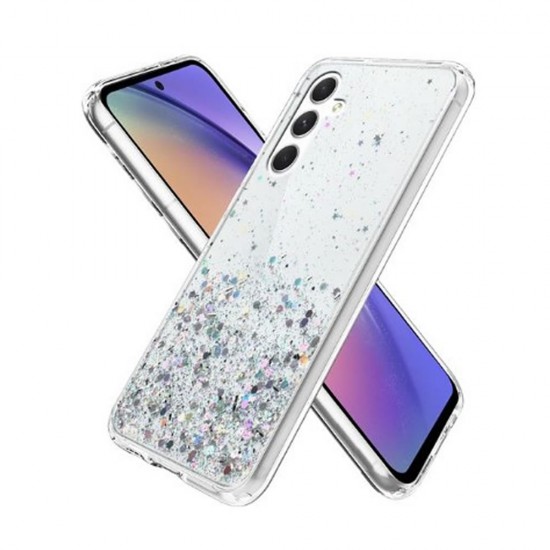 Capa Silicone Com Desenho Bling Glitter Samsung Galaxy A13 5g/A04s Transparente