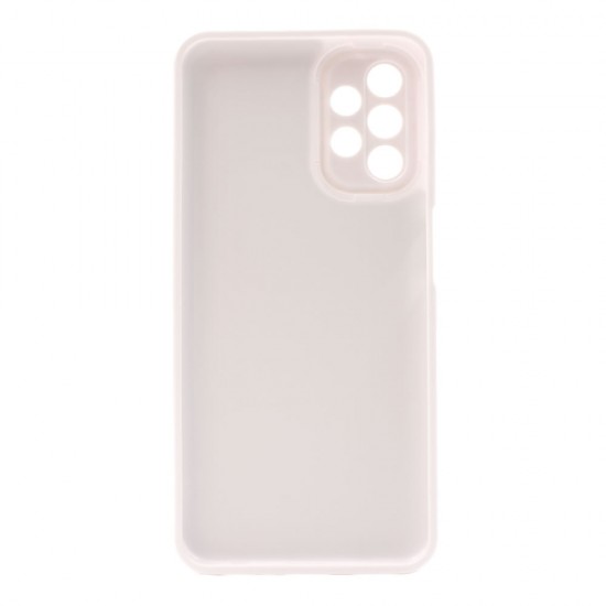 Capa Silicone Dura Samsung Galaxy A13 4g/5g Branco Corações Com Protetor De Câmera