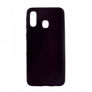 Samsung Galaxy A20 Black Shiny Silicone Gel Case